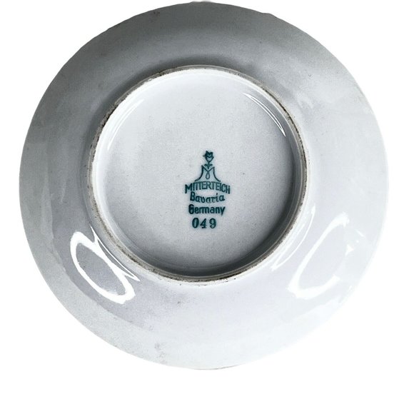 Mitterteich Bavaria Demitasse Three Footed Cup And Saucer Germany 049 Miniature - Picture 3 of 12